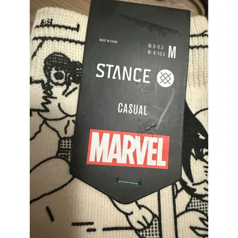 Stance Marvel Good Vs Bad Crew Socks Wolverine Sabretooth Comic White Black M